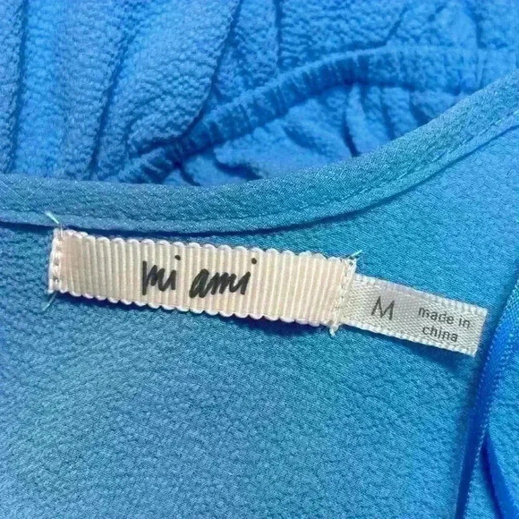 MI AMI BY FRANCESCA BLUE FLORAL CASUAL SPRING SUMMER BEACH RESORT ROMPER SZ M - Picture 8 of 10